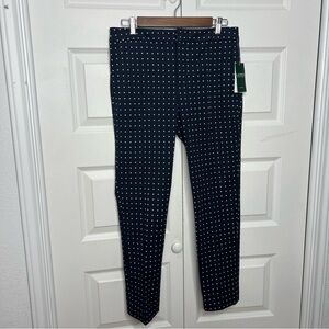 Lauren Ralph Lauren Navy Polka Dot Pants – Size 6 Petite – NWT